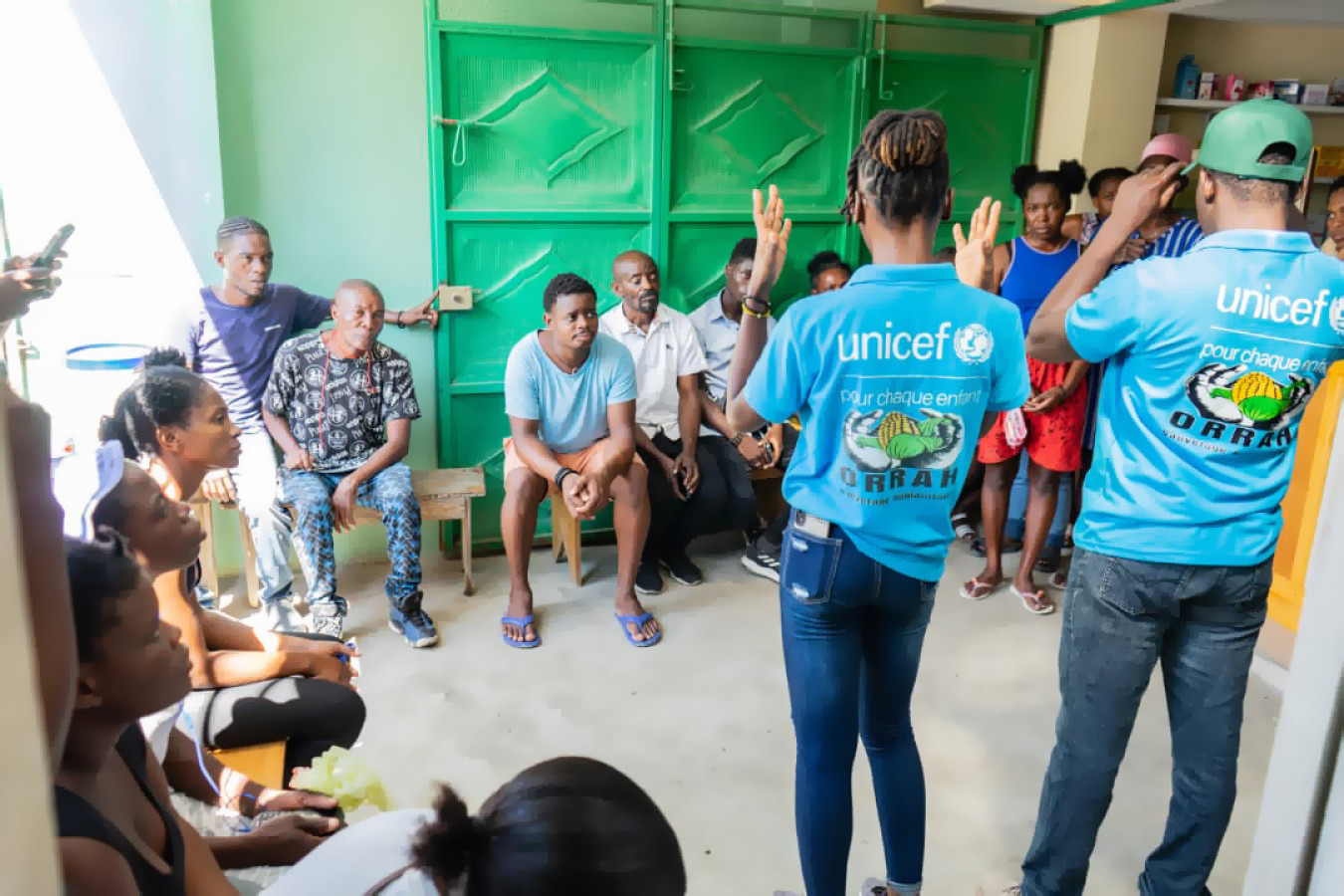 Sensibilisation et distribution kits Choléra localité Bristou , Peguy Ville.